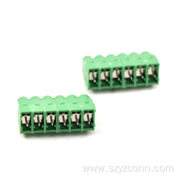 6.35mm Screw Type PCB Terminal Blocks 6P